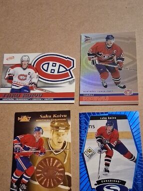 Montreal Canadiens Saku Koivu Hockey Card Lot - Red, Blue, White